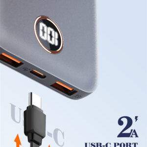 10000mAh Ultra Slim Led Digital Display Power Bank #M5-652