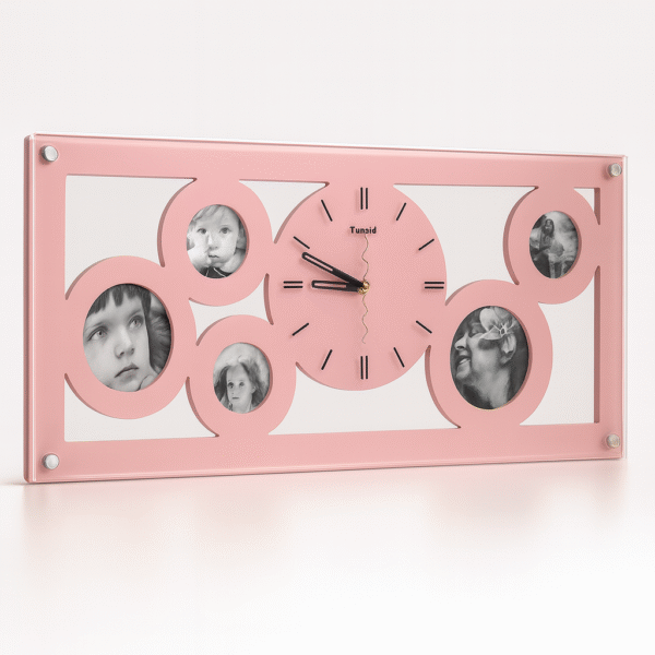 Wall Clock with Photo Frames