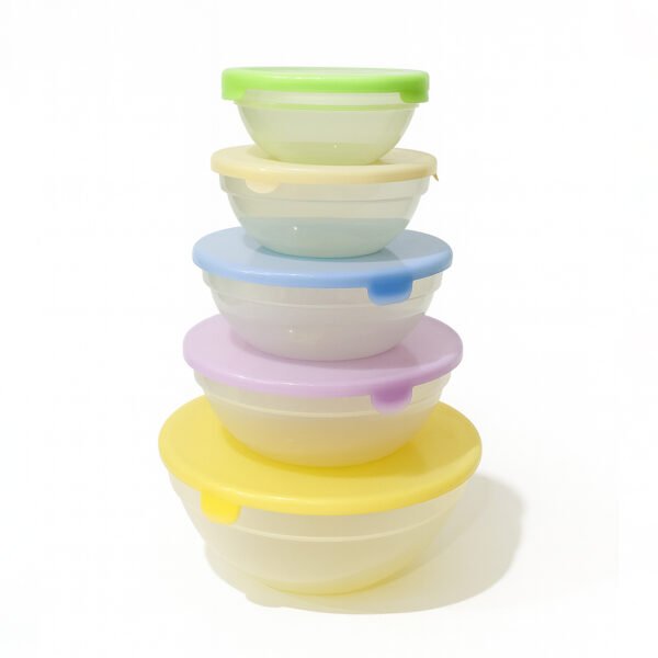 Customizable Plastic Food Storage Bowl Set with Lids