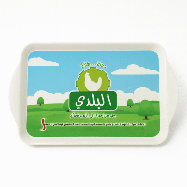 Custom Plastic Serving Tray with Full-Color Branding
